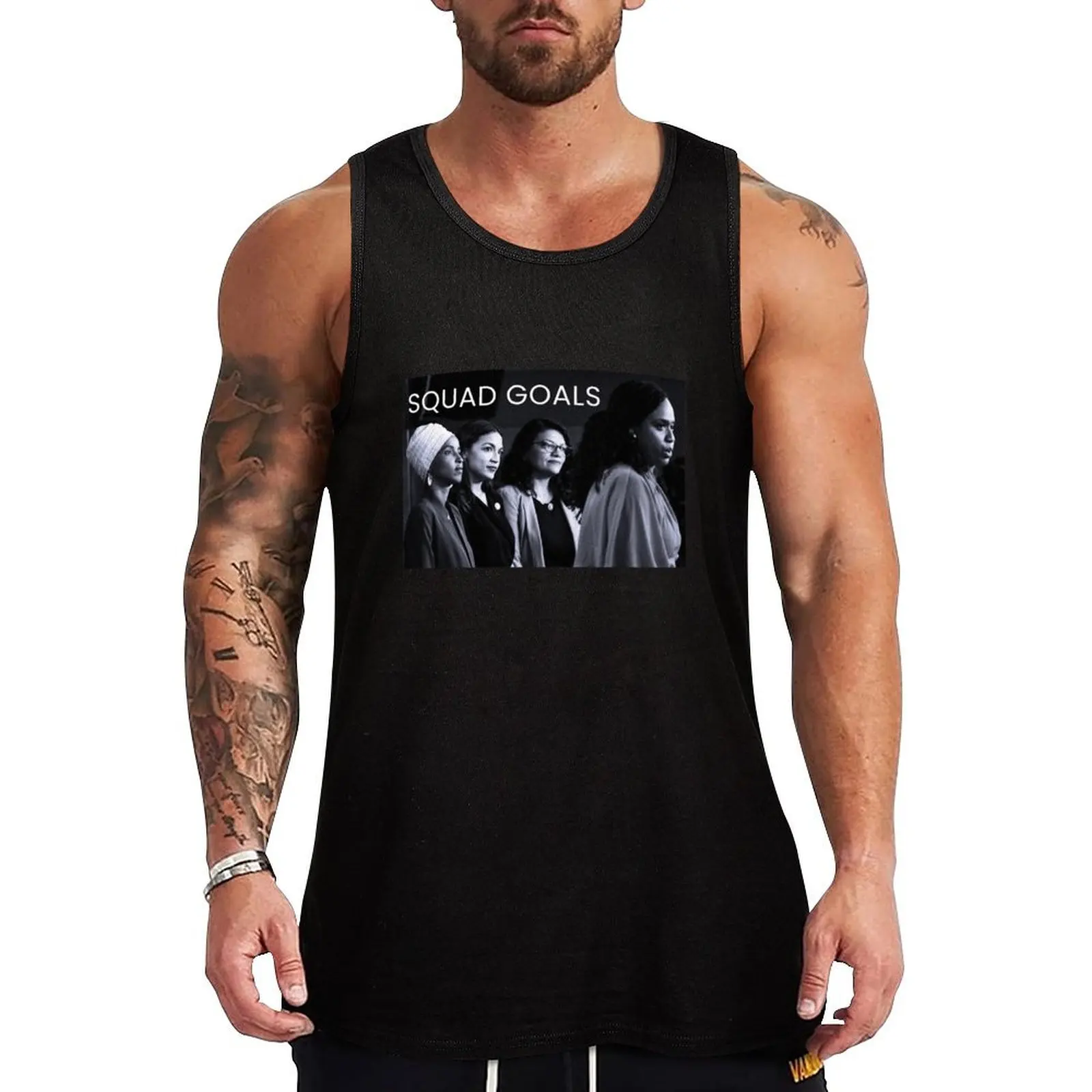 

Freshman Congresswomen Squad Goals Tank Top summer clothes T-shirt for fitness Men's sleeveless gym shirts