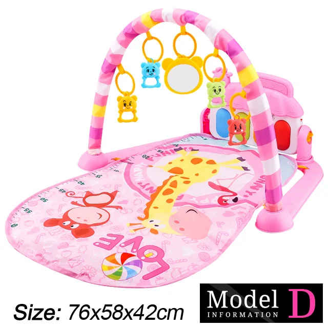Baby Fitness Stand Muziek Spelen Gym Activiteit Speelgoed Pasgeboren Piano Kruipende Deken Pedaal Game Pad Vroeg Onderwijs 0-36 Maanden Geschenken