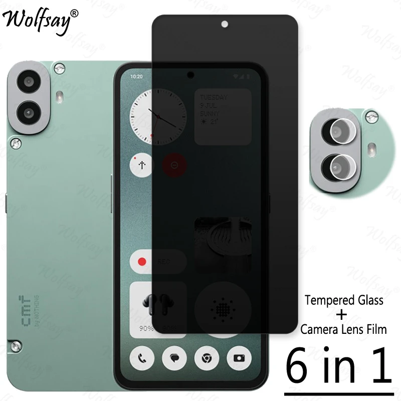 Privacy Screen Protector For Nothing CMF Phone 1 Anti-Spy Glass Nothing CMF Phone 1 Camera Glass For Nothing CMF Phone 1 Glass