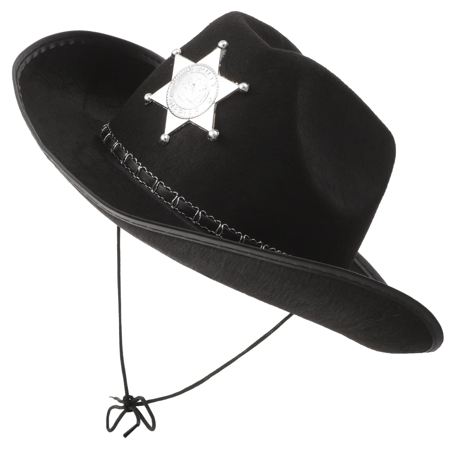 Western Sheriff Hat Funny Party Hats Sheriff Costume Fancy Dress Party Outfit Accessories Brown