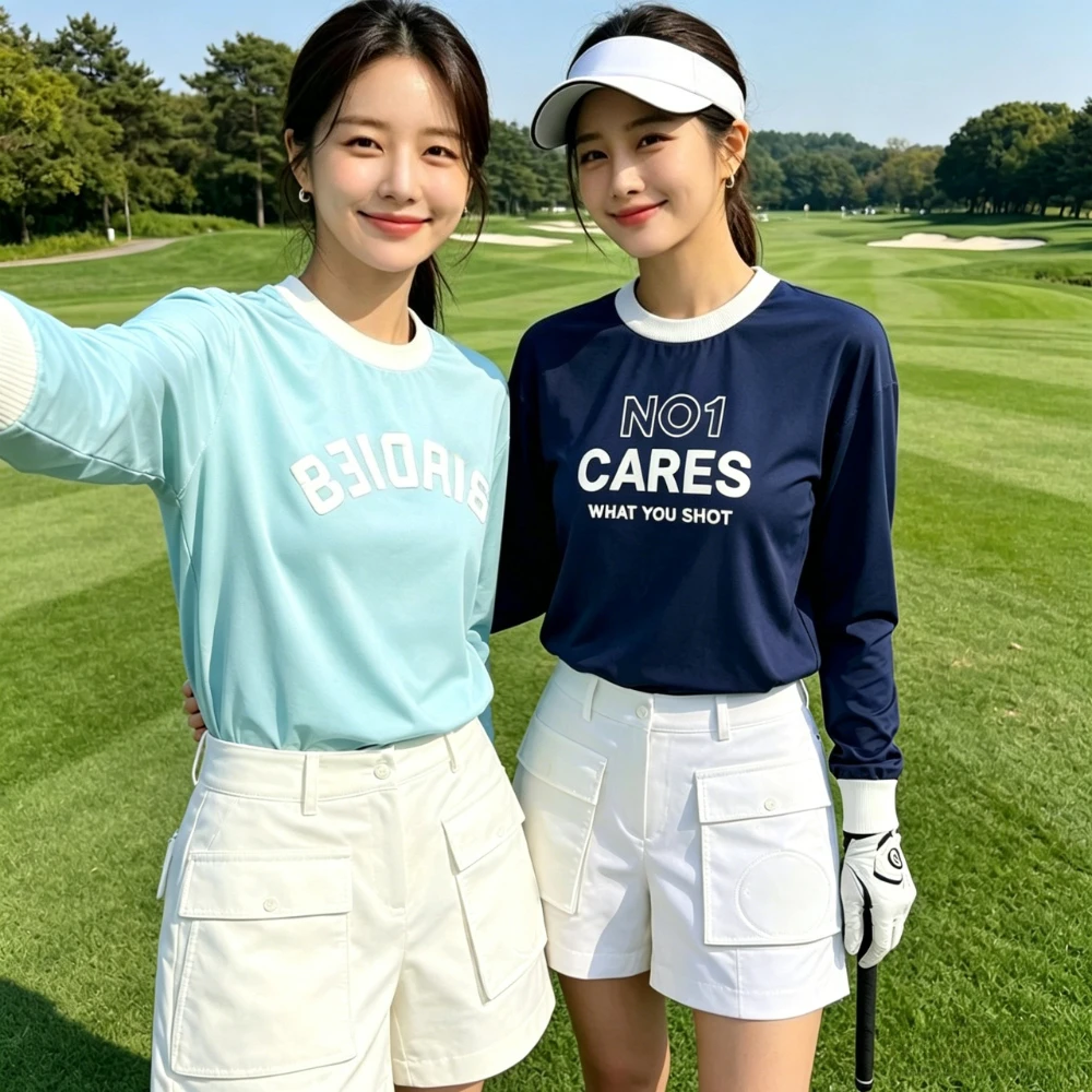 2026 Summer Sporty Women's Quick-Dry Lightweight Golf Shirt Color Block Collar Long Sleeve Slim Fit for Daily Yoga Office Blouse