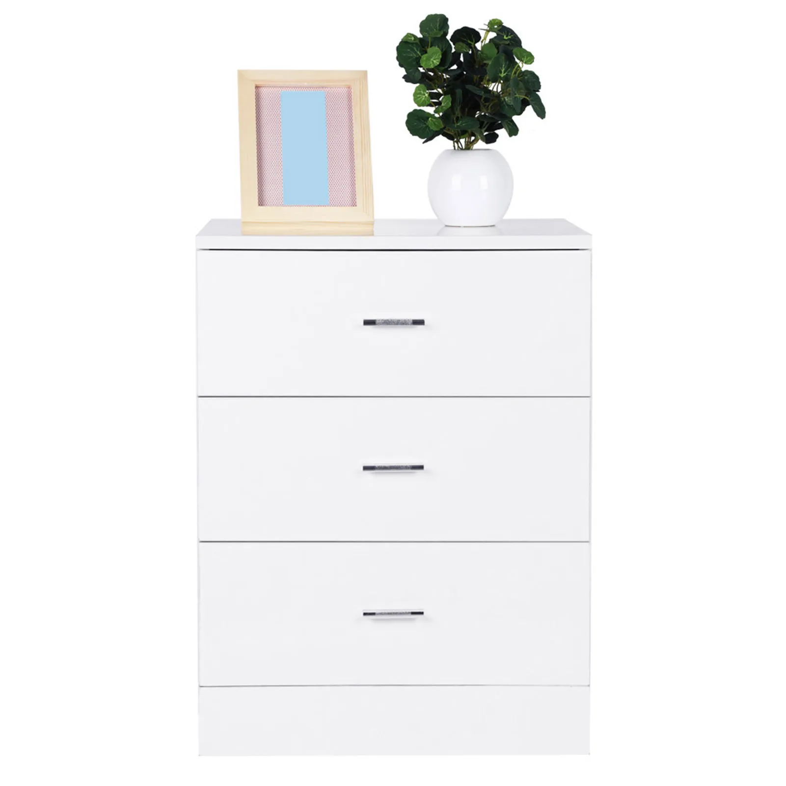 

Modern Design 3-drawer Nightstand Glossy White