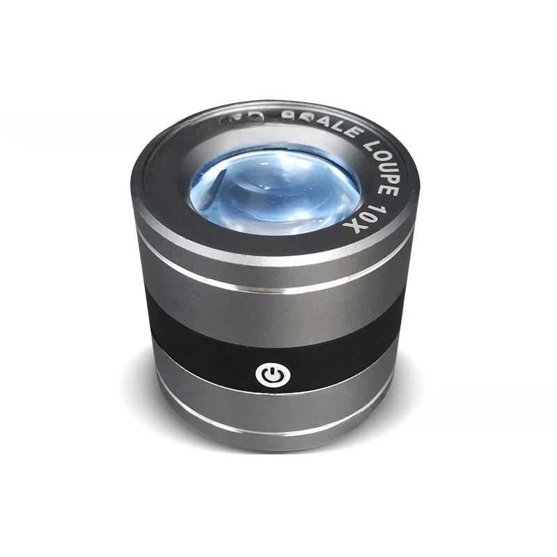 10X Anti-counterfeiting, Banknote Inspection, Magnifying Glass, Charging Jewelry, with Scale Authenticity,  High Precision