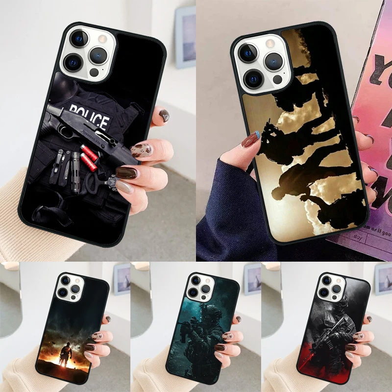 

Tactical Swat Gear Pattern phone case Cover For iPhone 14 15 16 Pro Max SE 2020 coque For apple 11 12 13 Pro Max Mini 8 Plus