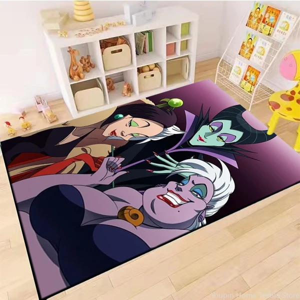 

MINISO Disney Classic Villains 3D Anime Large Area Rugs Carpets for Living Room Kitchen Bedroom Bedside Sofa Floor Non-slip Mat