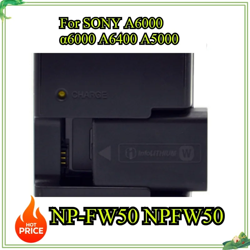 

NP-FW50 NPFW50 Replacement Battery For SONY A6000 α6000 A6400 A5000 A6300 A7M2 A7R II Camere Battery BC-VW1 Charger