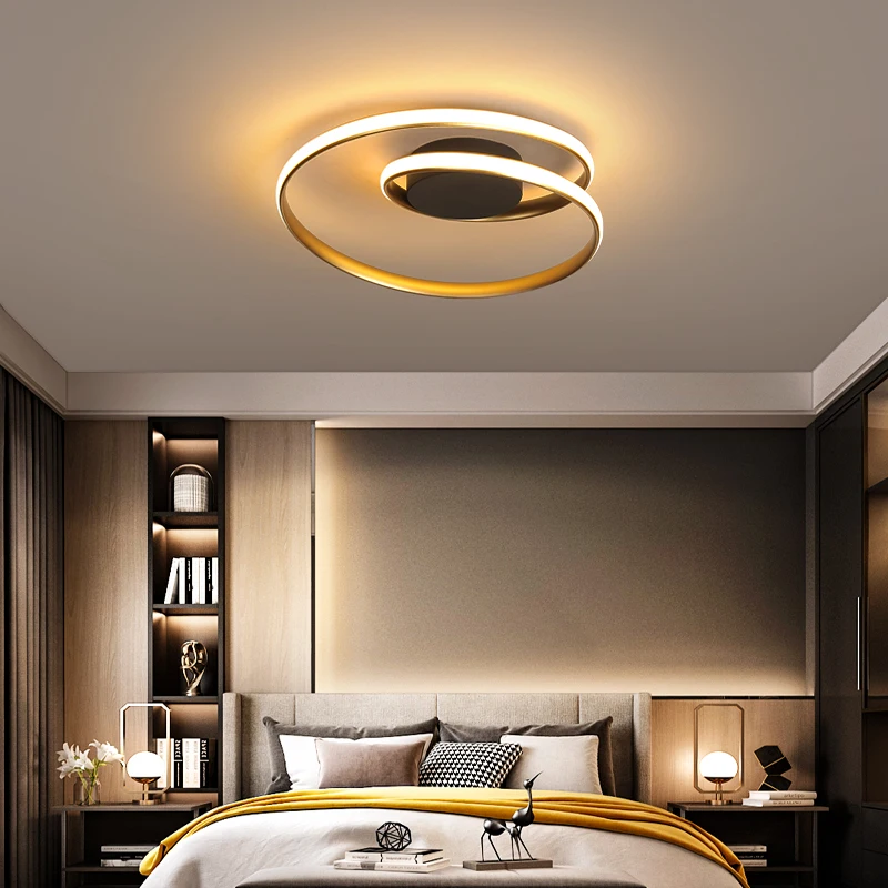 Plafonnier LED au design moderne, montage en surface, luminaire décoratif d'intérieur, idéal pour un salon, une chambre à coucher ou une salle d'étude