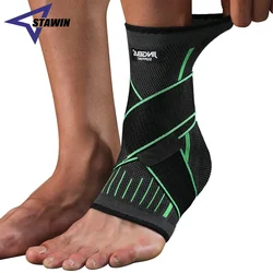 1 Pcs Ankle Brace Compression Sleeve, Adjustable Ankle Support Strap for Sprained, Plantar Fasciitis, Injury Recovery, Running