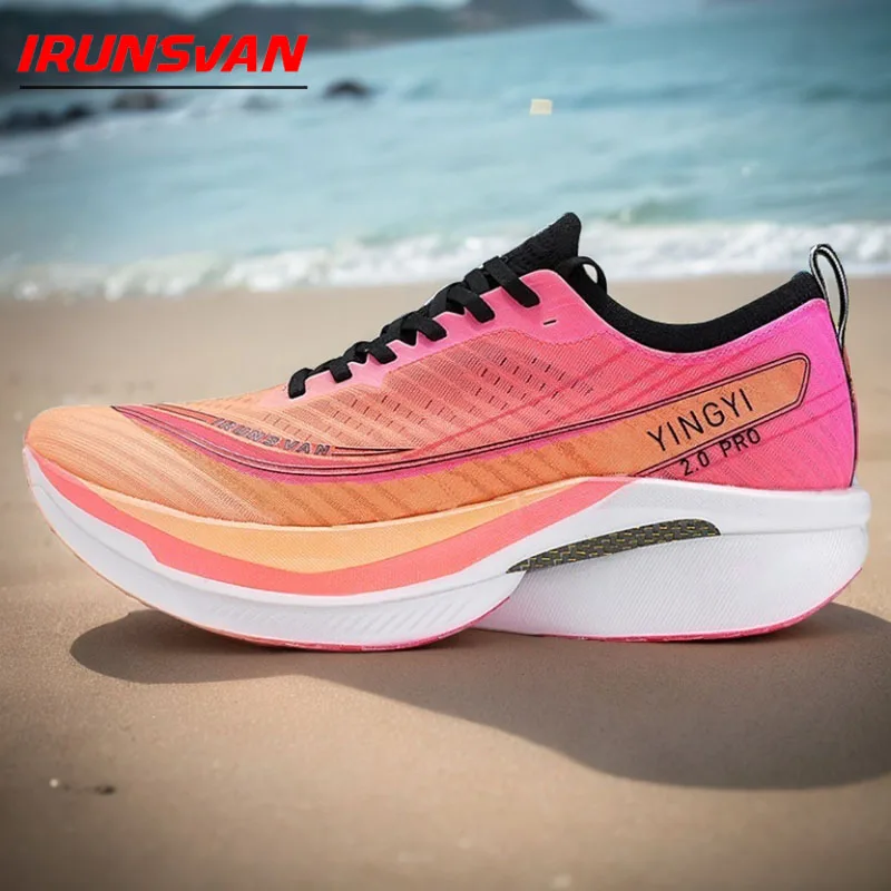 IRUNSVAN Yingyi 2.0PRO Full Length Black Gold Real Carbon Fiber Plate Running Shoes Track and Field Ultra Lightweight   2503（1