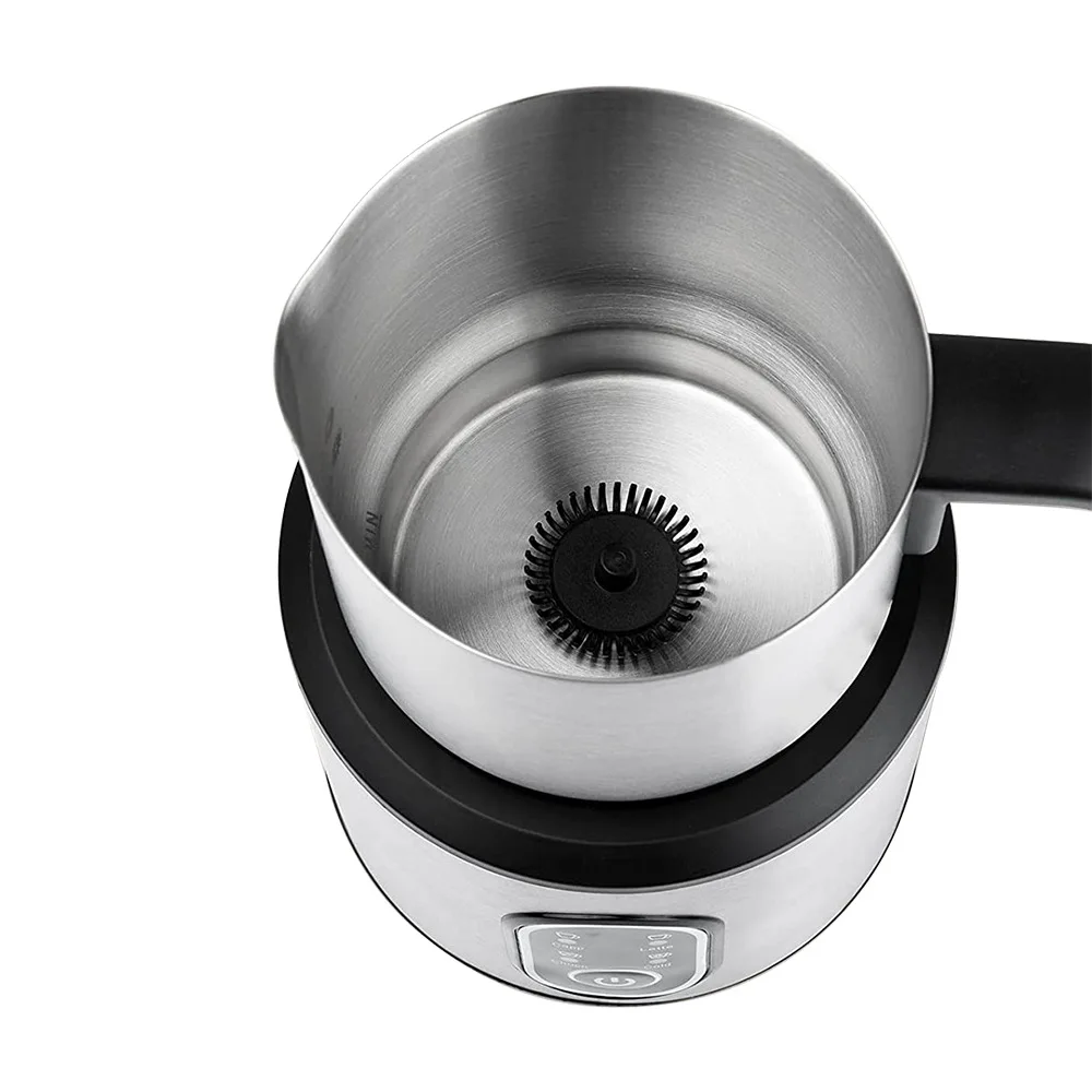 Stainless steel separable milk frother, heating electric milk frother, coffee milk frother mixer