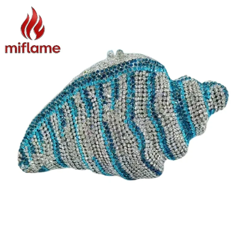 

Sparkly Rhinestone Shell Clutch Evening Bag Handheld Wristlet Purse For Party Wedding Formal Event