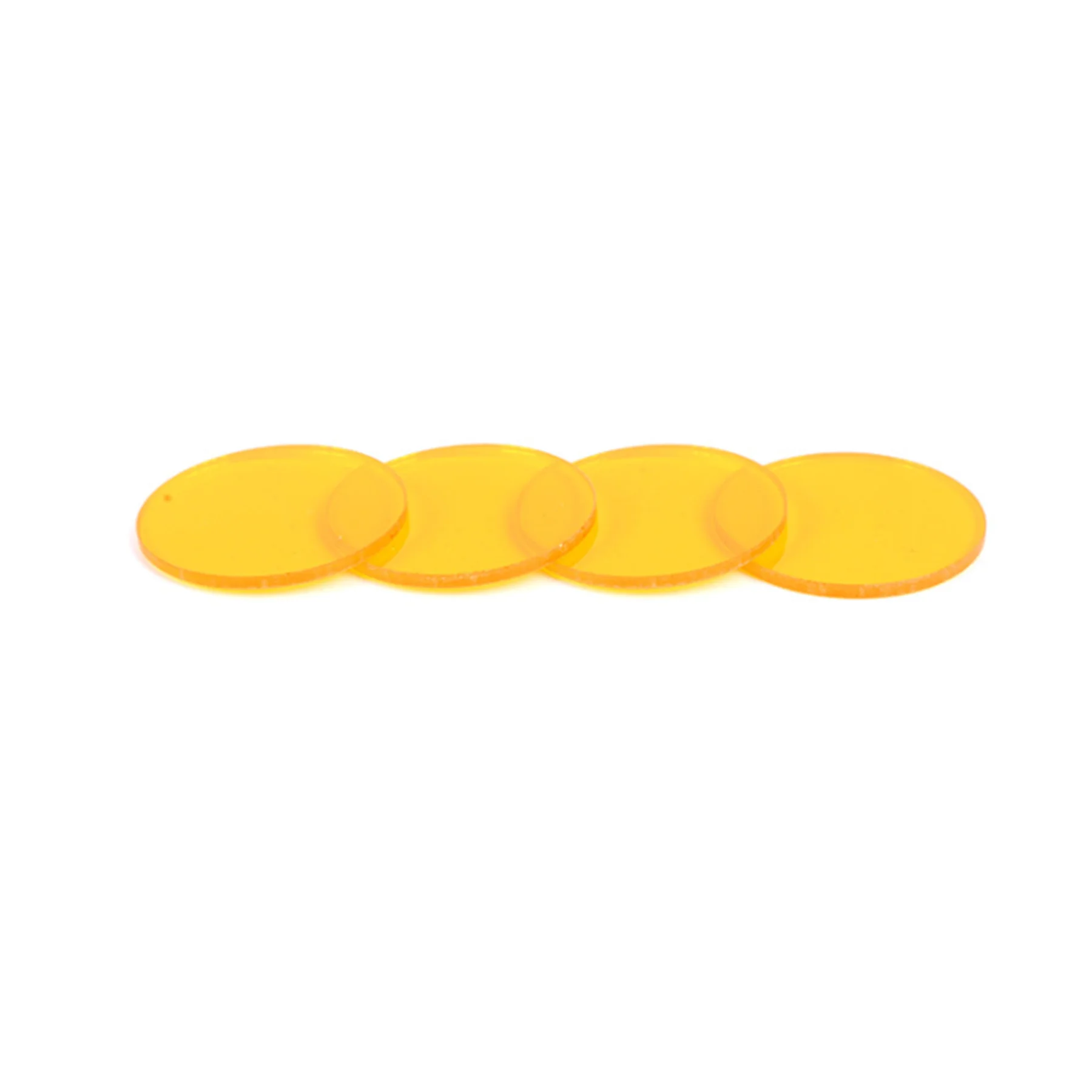 4 pezzi di piastra rotonda totale diametro 30mm filtro in vetro giallo CB1 per torcia