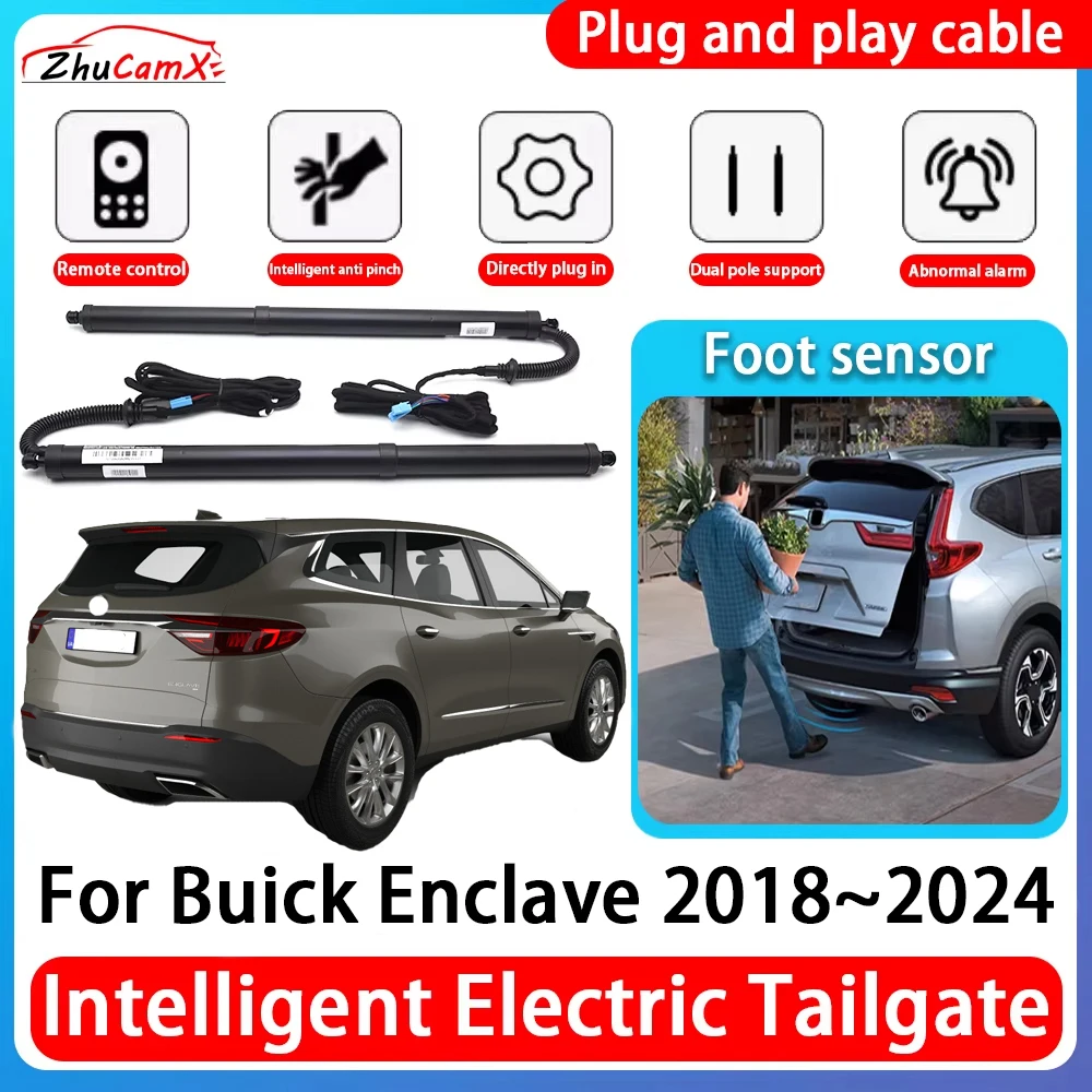 ZhuCamX Car Power Trunk Electric Suction Tailgate Intelligent Tail Gate Lift Strut For Buick Enclave 2018~2024