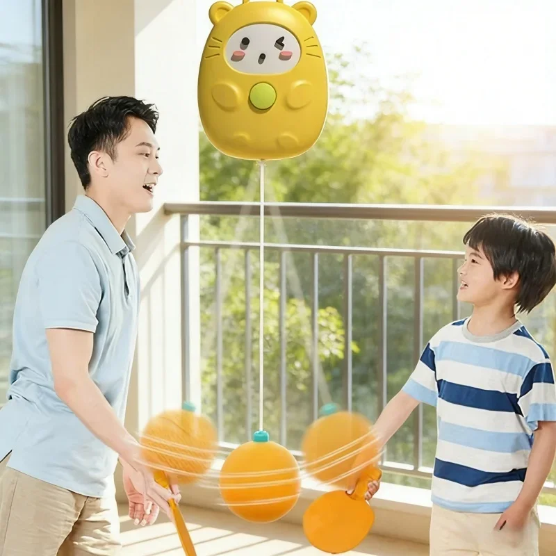 

Подвесной тренажер для настольного тенниса с ракеткой, интерактивная игра для родителей и детей, игрушка для дома и улицы, детская спортивная игрушка, координация рук и глаз