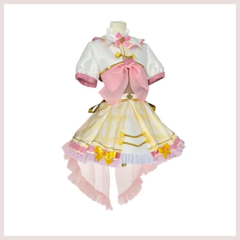 أنيمي الظاهري YouTuber VTuber Ace Taffy تأثيري حلي الوردي فستان الأميرة لوليتا تنورة امرأة مثير Kawaii حفلة عيد ميلاد البدلة؛