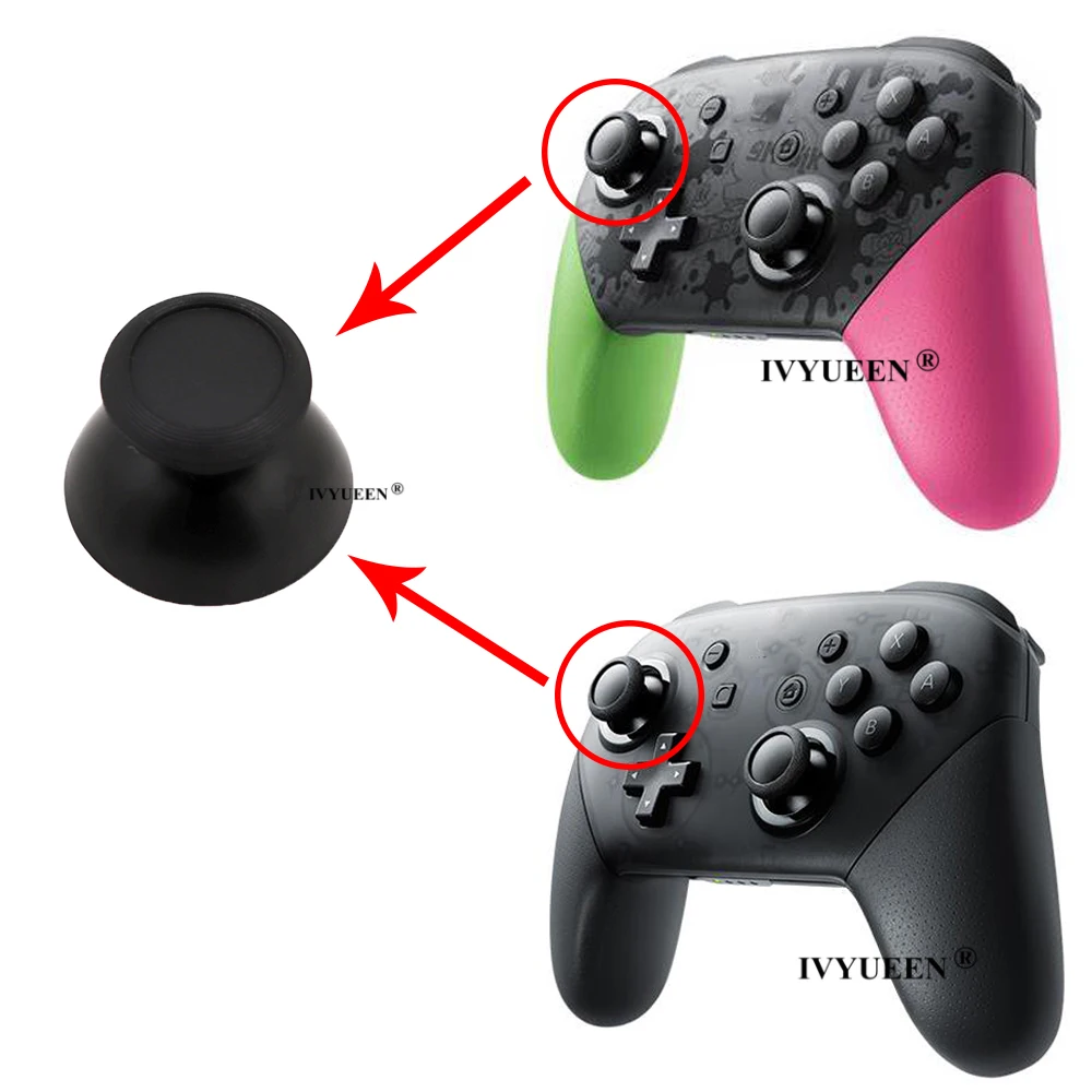 IVYUEEN สำหรับ Nintendo Switch Pro Controller 3D Analog Stick 3 Pin Sensor โมดูล Potentiometer พร้อม ThumbSticks Caps อะไหล่ซ่อม