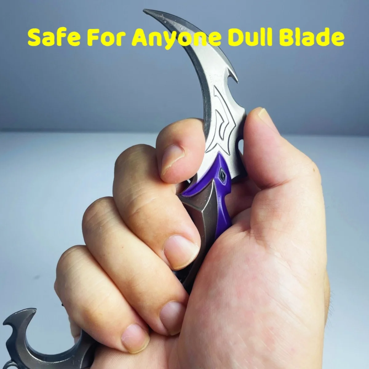 7인치 발로란트 리버 반달 메탈 카타나 검 닌자 나이프 일본식 검 오리지널 사무라이 검 코스프레 소품 장난감