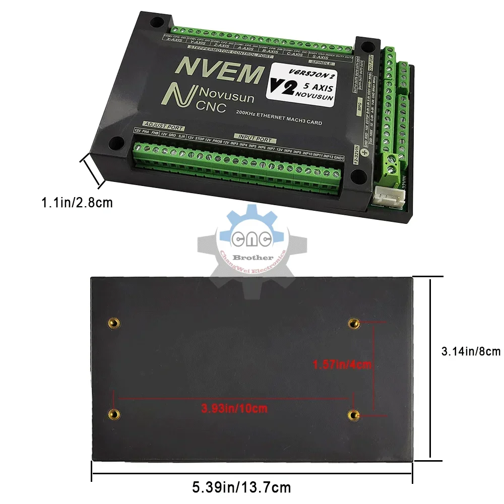 Mach3 Ethernet Interface CNC Motion Control Board 300khz CNC Router For 3/4/5/6 Axis Engraving Machine Milling Machine Processin