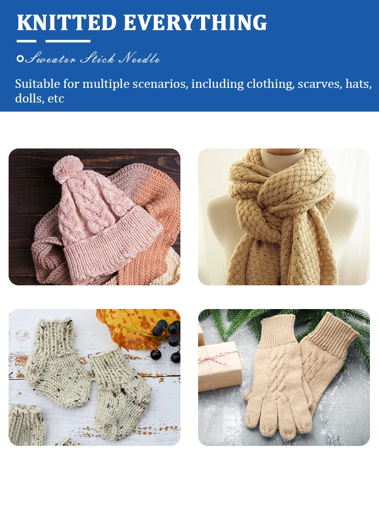 5PCS 15CM Edelstahl Stricken Nadeln Set Doppel Spitzen Gerade Stricken Nadeln Für Stricken Pullover Schal Werkzeuge 1,5-5mm – Detail 10