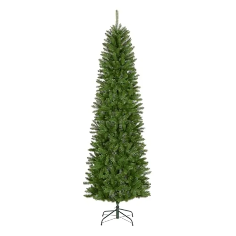 

7.5 ft Unlit Kingswood Fir Slim Artificial Christmas Tree, 1, 075 Tips, Includes Stand, Green