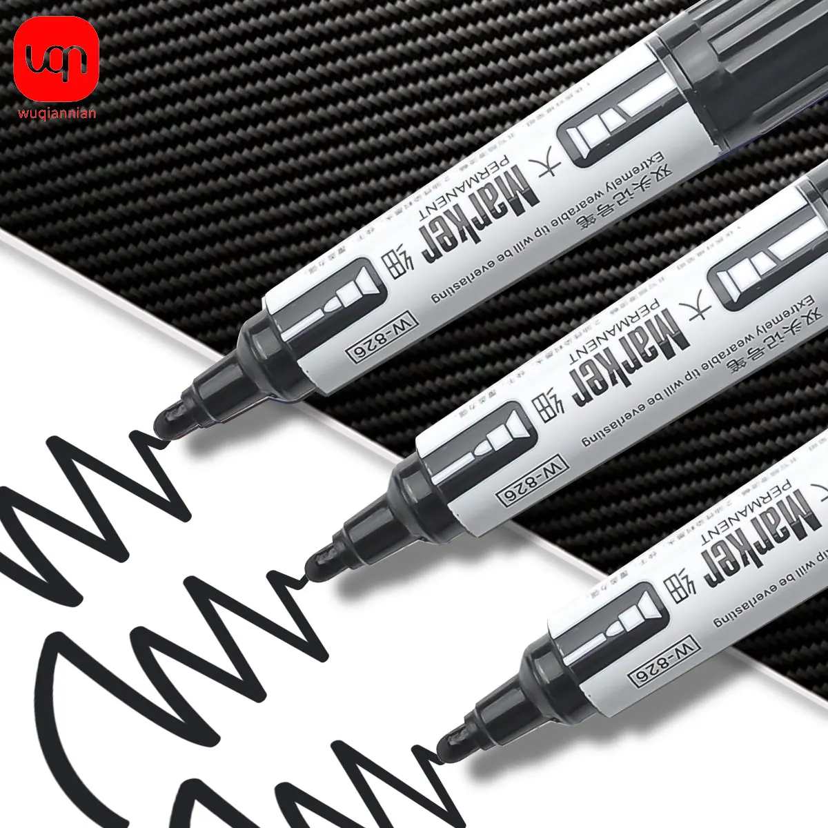 3 Pcs/lot Permanent Double Headed Marker Pens Waterproof Twin Tip Pen Quick-Drying DIY Painting Liner Pen Oil Pens Stationery