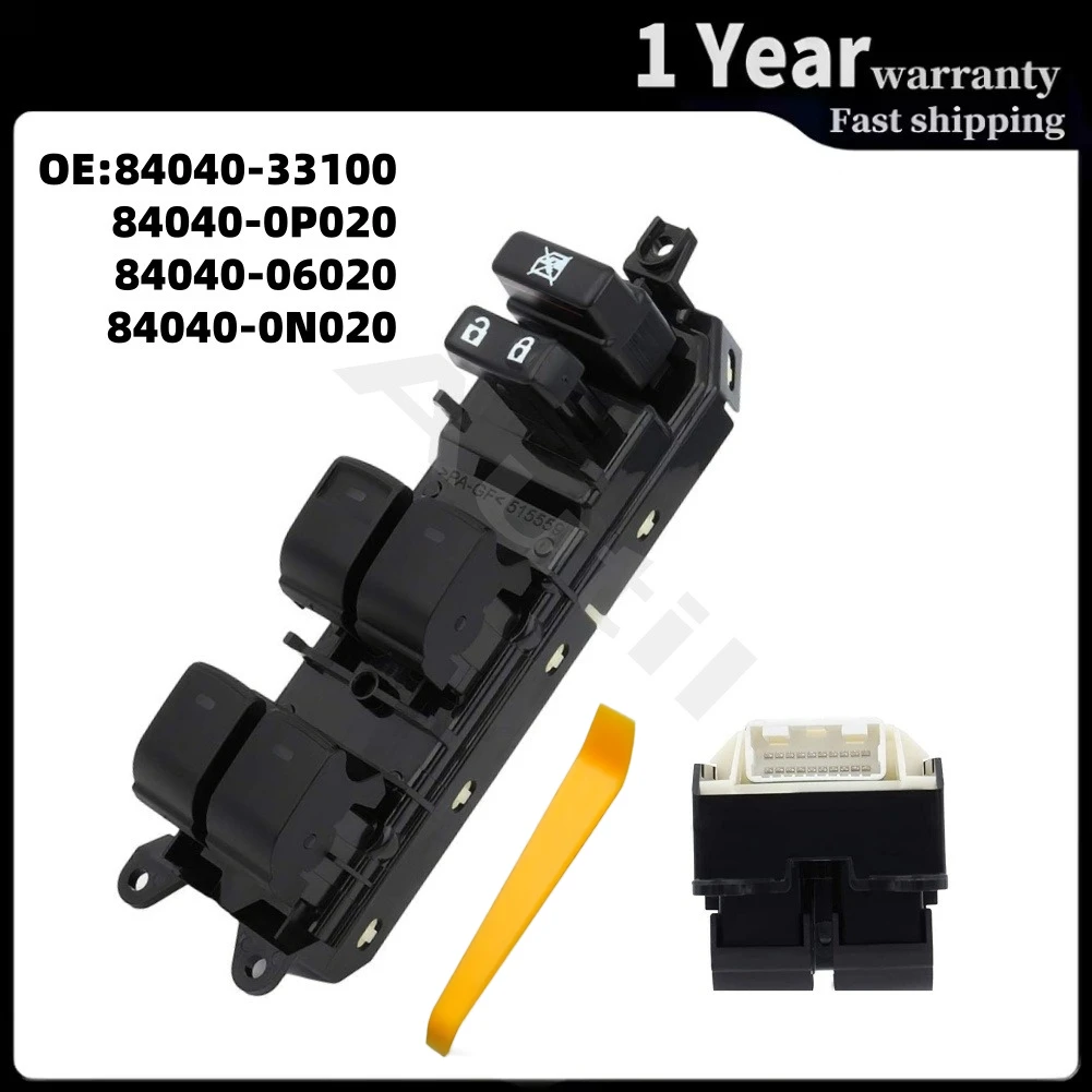 LHD Driver Master Window Switch 84040-33100 for Toyota Camry Prius Venza Land Cruiser Lexus CT200h Button Car Accessories