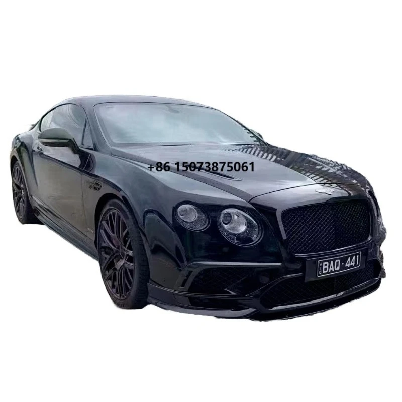 New Continental GT Supersports Style Front/Rear Bumper Body Kit with Towing Hitch Clip-On Clips for Universal Retrofit Upgrade