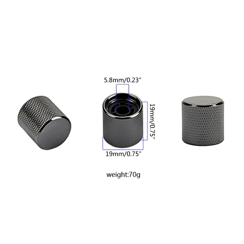 G92F 3 조각 금속 볼륨 톤 돔 손잡이 캡 기타 전위차계 일렉트릭 기타 또는 베이스 내구성을 위한 속도 제어 손잡이