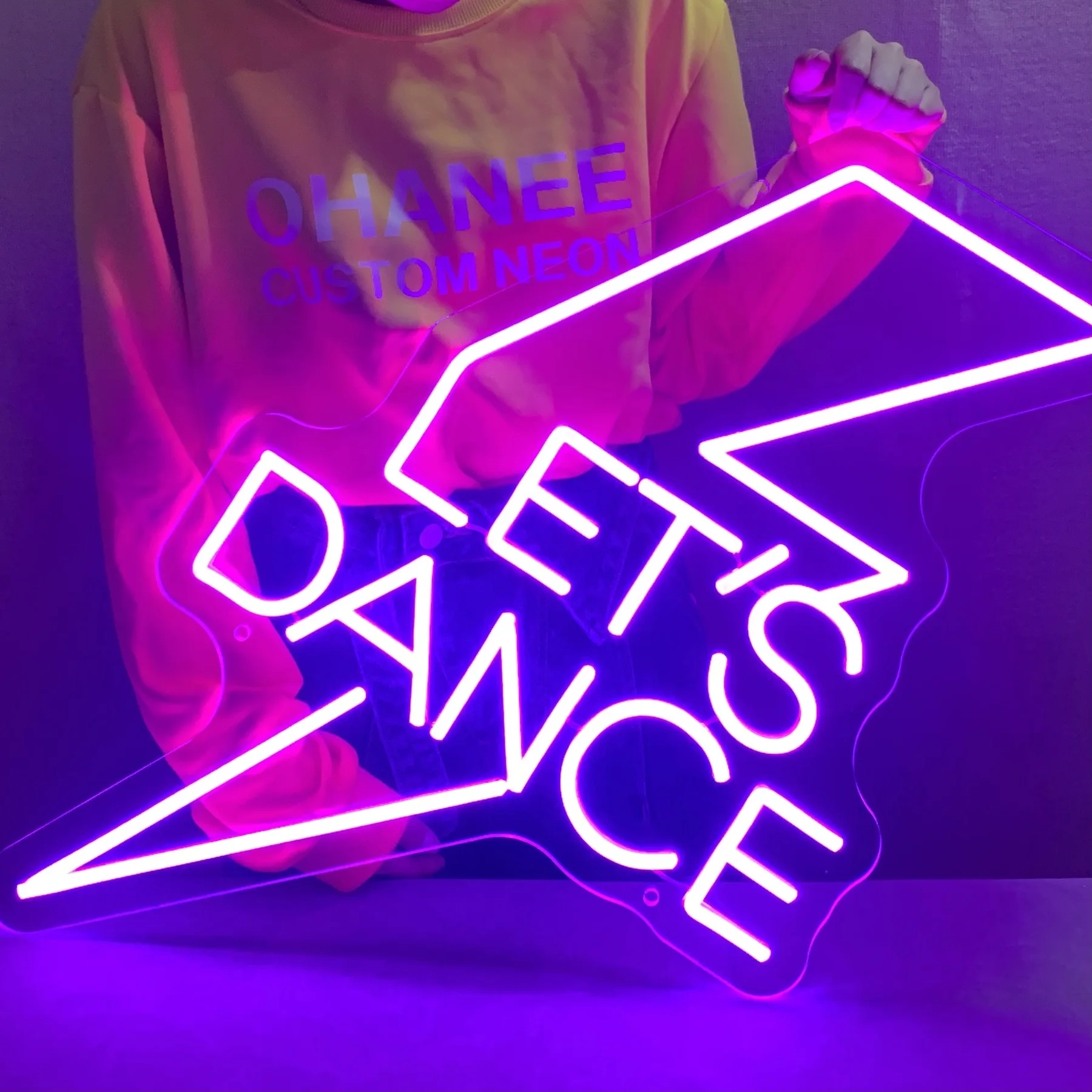 

Custom Neon Sign for birthday party decoration DJ Bar Dance Studio wall decor Name Logo Lets Dance Led Neon Light Sign