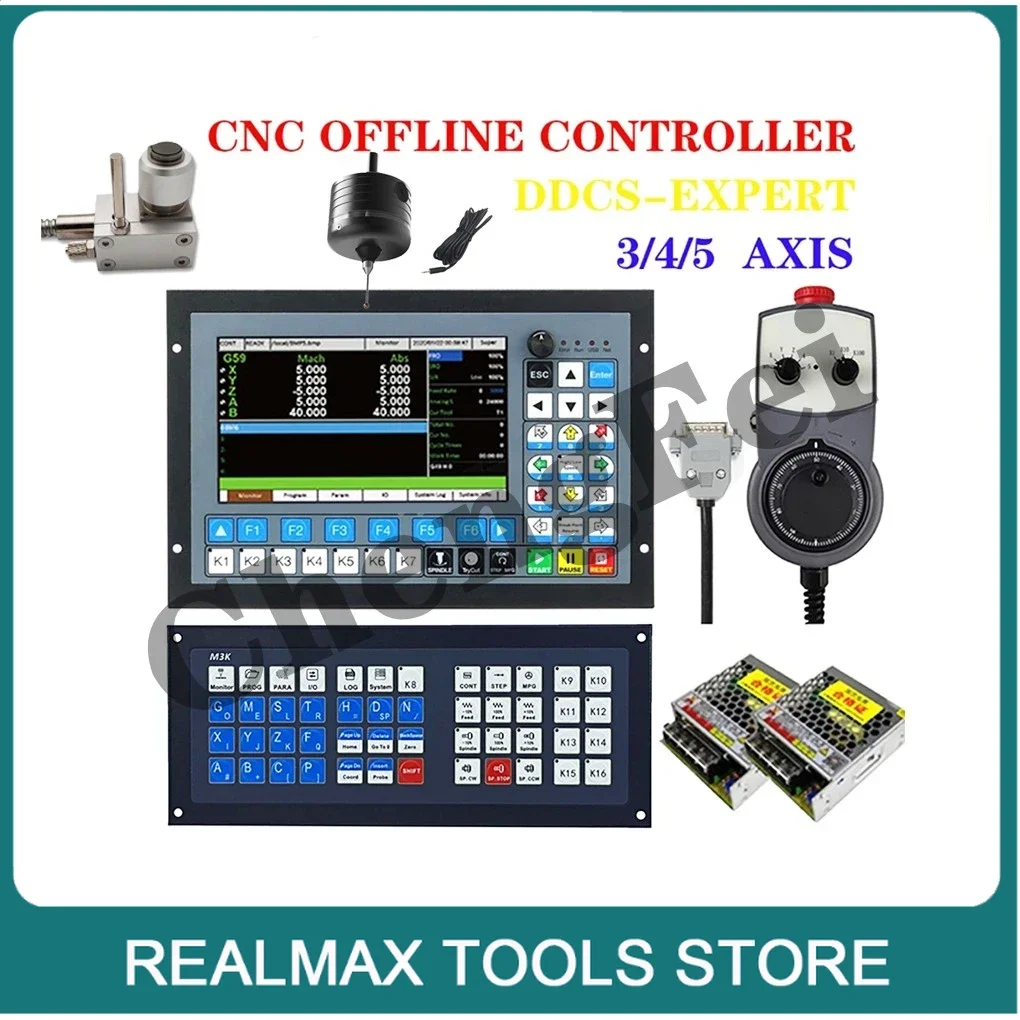 

DDCS EXPERT/M350 3/4/5-axis CNC offline controller Z-axis 3D probe supports closed-loop stepping/ATC, replacing DDCSV 3.1