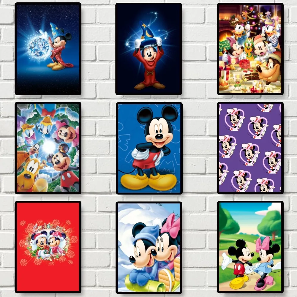 Disney Mickey Mouse Poster Gallery Prints Self Adhesive Home Decor Decoration Wall Decals Living Room Sticker