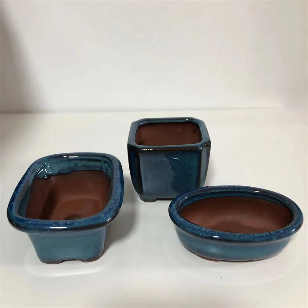 5 Styles Fashion Chinese Style Bonsai Pots Breathable Succulent Plant Pot Flower Pot with Holes