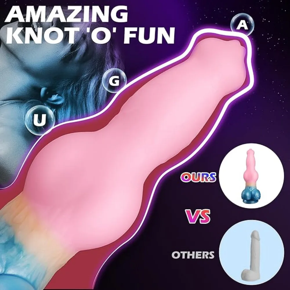 Realistische Riesige Hundedildos Analplug mit Saugnapf Silikon Big Butt Plug Dildo Knoten Erwachsene Sexspielzeug für Männer Frauen