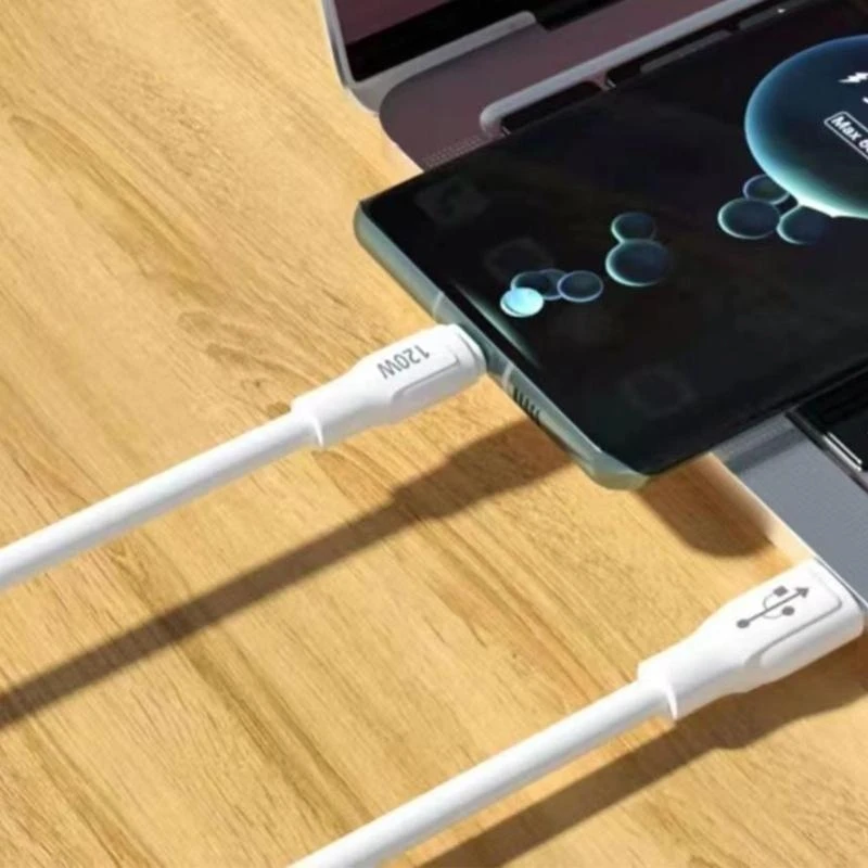 Short 120W 6A USB to Type C Charging Cable Enhances Device Compatibility