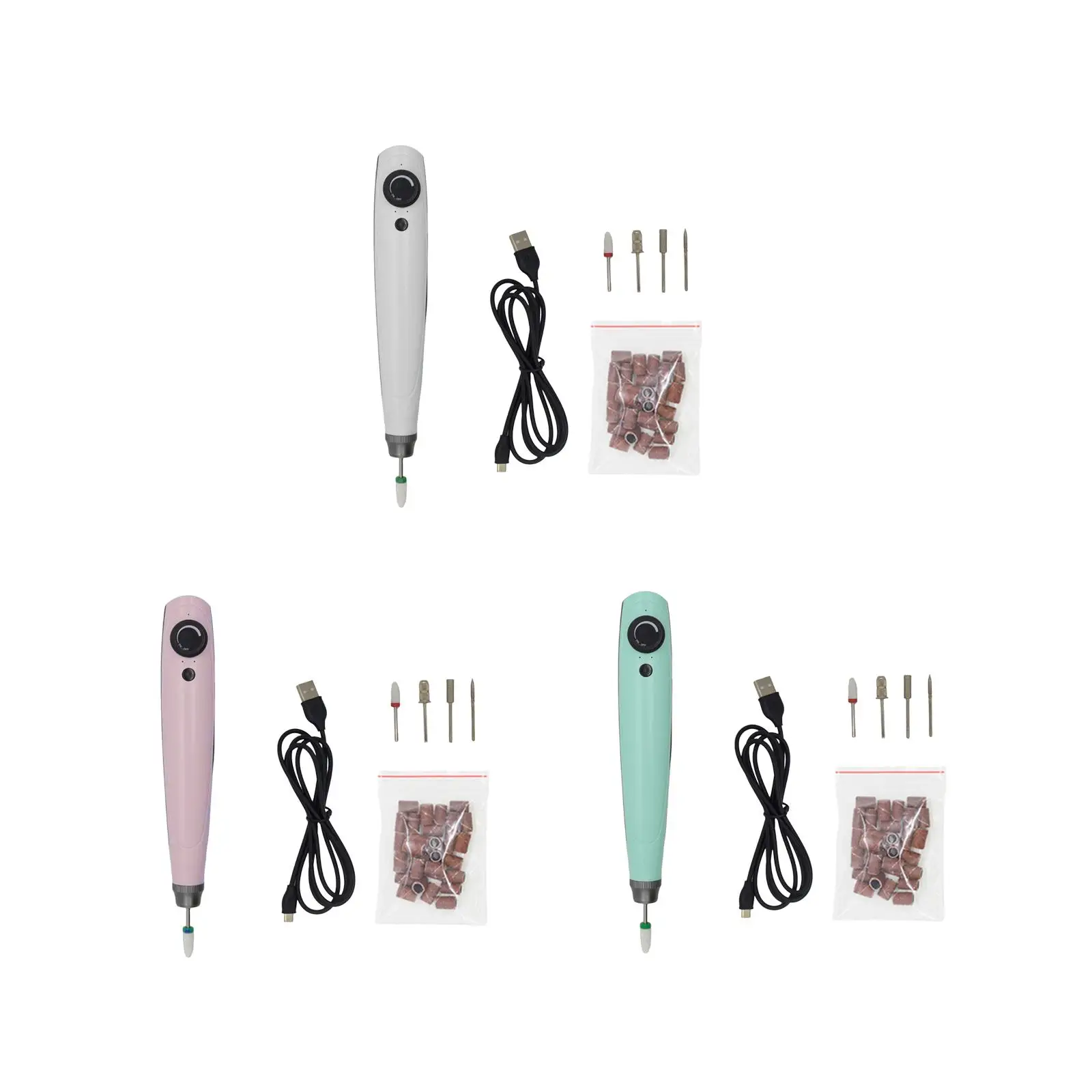 Electric Nail File Machine Portable Rechargeable Nail Sander Grinder Manicure Tool for Polishing Manicure Trimming Acrylic Nail