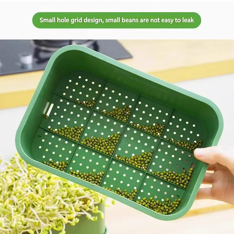 Seed Sprout Tray Garden Hydroponic Peanut Sprouting Box Mini Greenhouse Germination Kits Germination Soilless Planting Pot