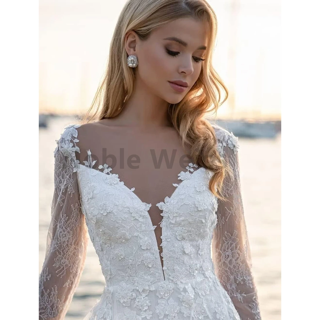 Lace Wedding Dress for Bride Mermaid Boho Bridal Gowns Women’s Elegant Beach Wedding Dresses Customized