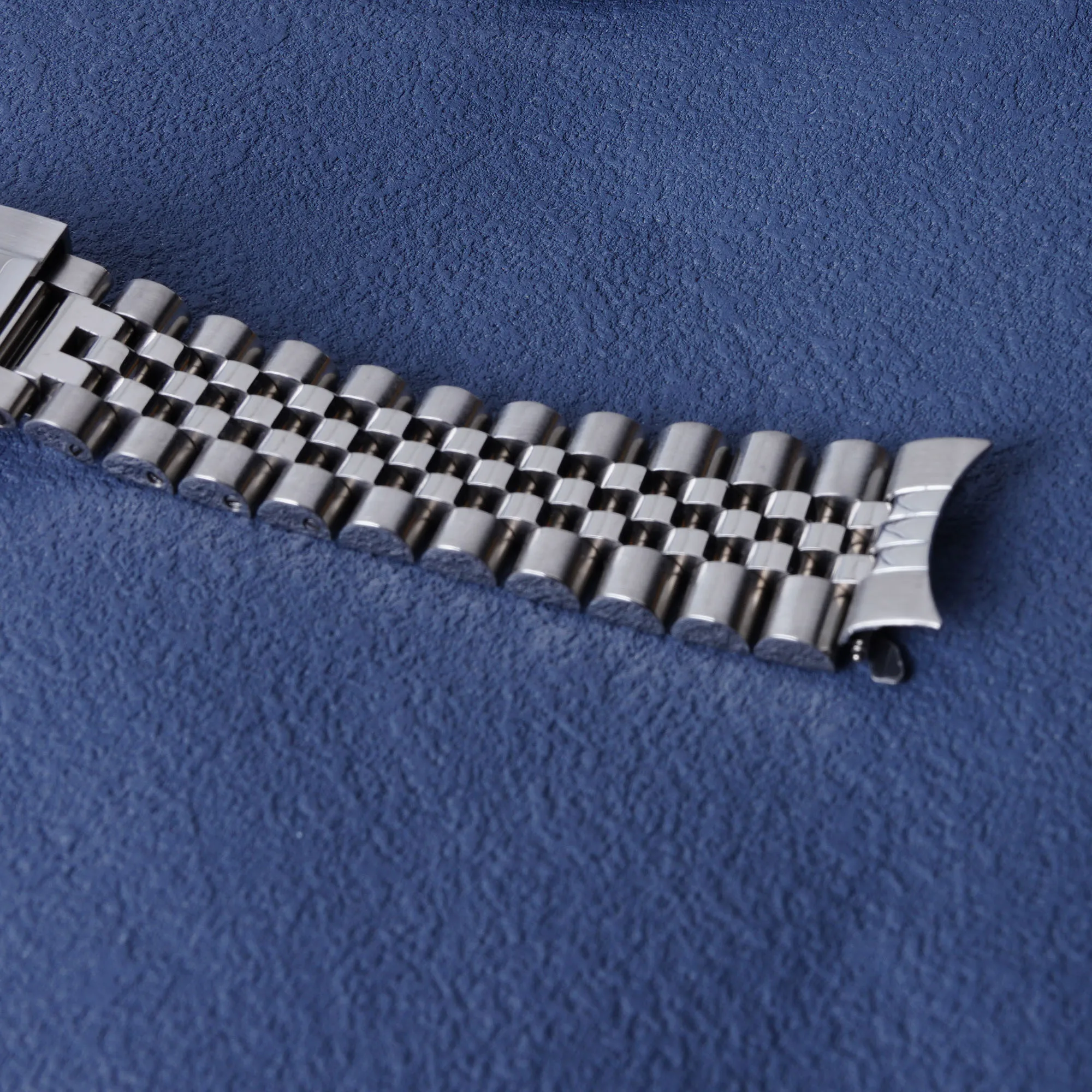 Rolamy 18mm Jubilee Hollow Endband with Oyster Deployment Clasp Stainless Steel Watch Band For Seiko 5 SNK361 SNK355 SNK369