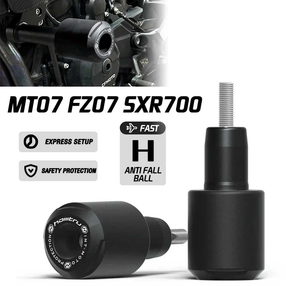 

Для 2017-2024 Yamaha MT07 FZ07 SXR700 рама мотоцикла вилка вал раздвижной блок защита двигателя Crash Pad аксессуары
