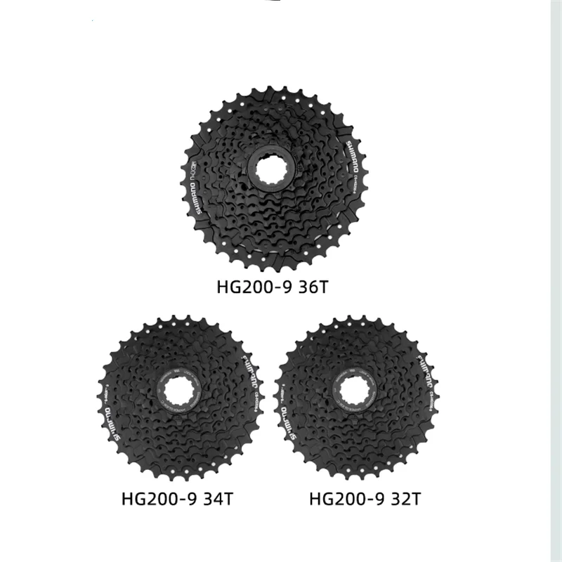 Shimano CS-HG200-9 Mountain Bike 9 Speed 27s 11-32/34T Freewheel HYPERGLIDE Cassette Sprocket Bicycle Parts