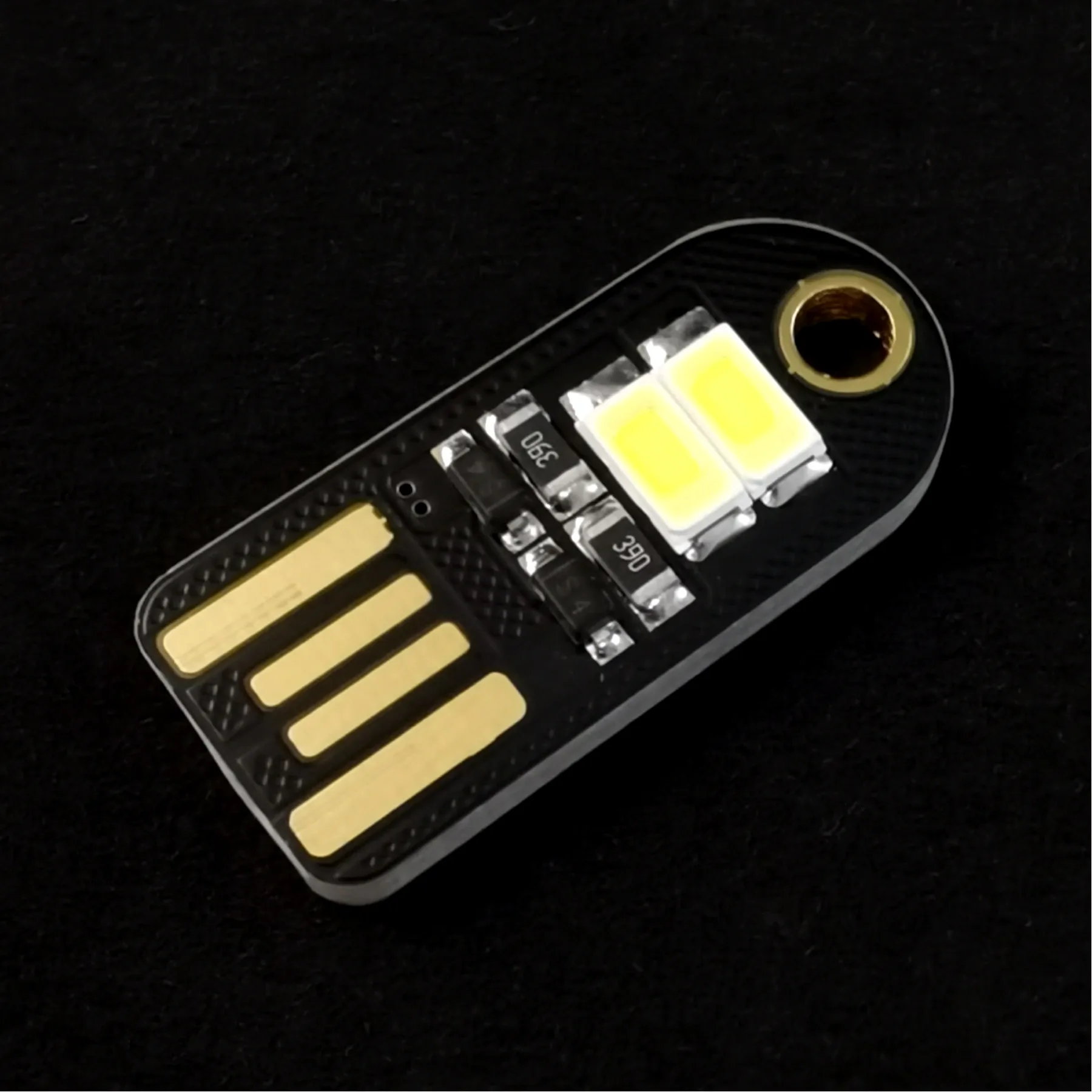 USB Card Control Double-sided Camping Night Light 2 LED Keychain 5V  Dimming Pocket Very Usefull