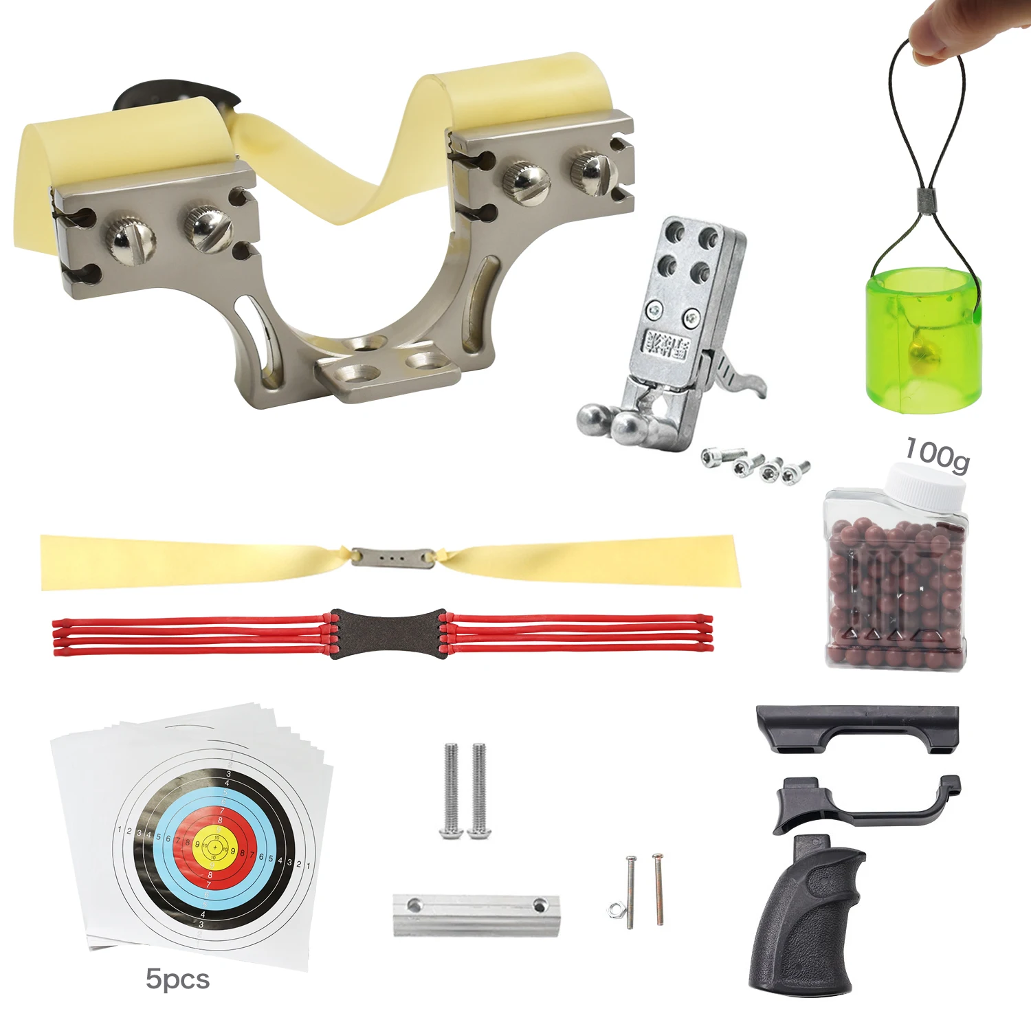 

Аксессуары для рогаток с длинным стержнем своими руками, многофункциональные охотничьи аксессуары, металлический модуль головы рогатки, мощные резиновые ленты