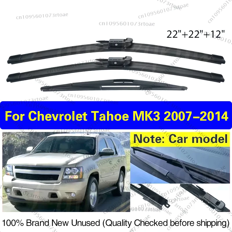 

Front Rear Wiper Blades For Chevrolet Tahoe GMC 2WD PPV Yukon MK3 2007-2014 Windscreen Cleaning Window Car Accessories 22"22"12"