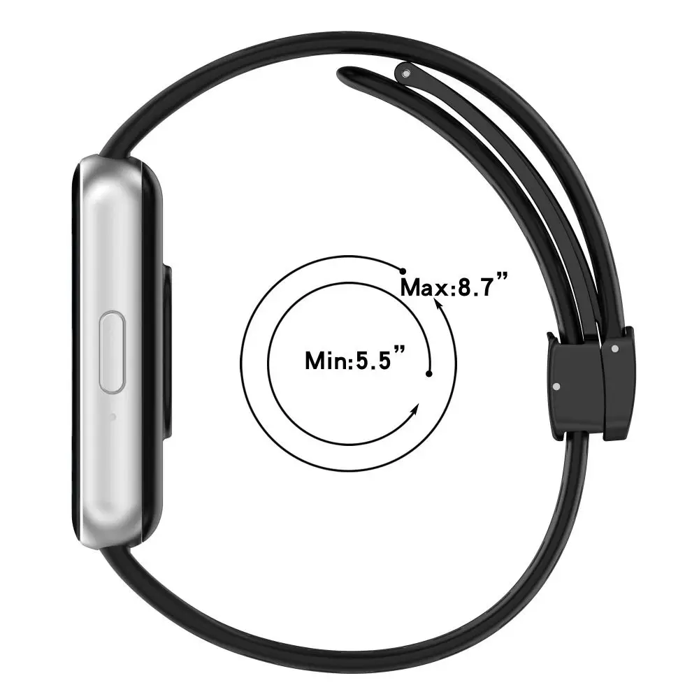 마그네틱 접이식 버클 실리콘 시계 스트랩 통기성 교체 팔찌 삼성 갤럭시 Fit3에 대한 스마트 시계 액세서리