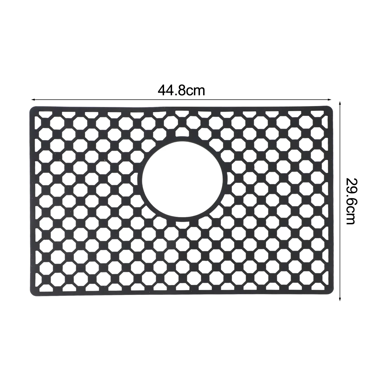 

For Dish Drying 29.6*44.8cm Non-Slip Sink Mat Dishwasher Safe Mat Center Drain Openings Easy To Clean Extra-Large Size