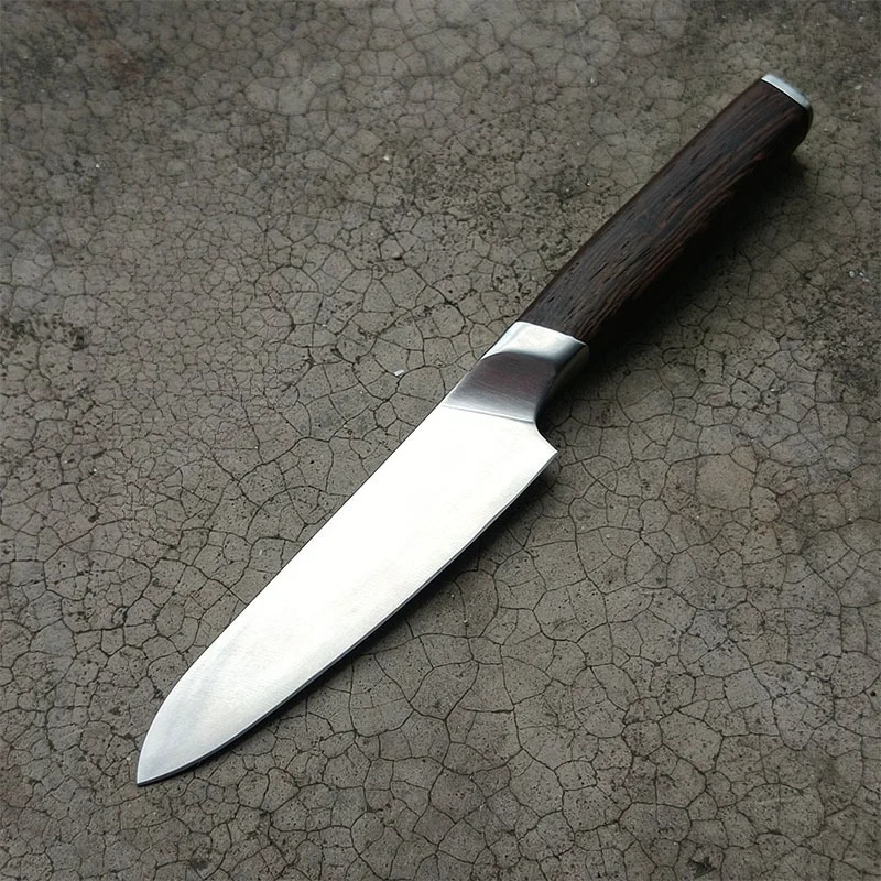 RHON 5inch Utility Knife Powder Steel L2 Powder Steel Ultra Sharp Blade Wenge Wood Handle Cuisine Kitchen Meat Slicing Knives