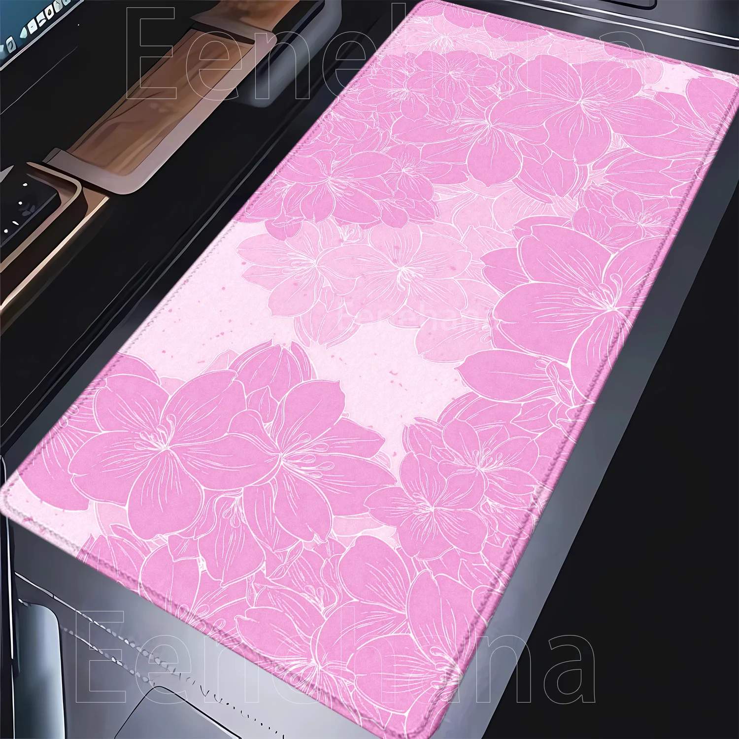 black and white Mouse Pad Sakura Various Colors Cherry Blossom Mousepad Office Gamer Keyboard Computer HD Printing XXL Desk Mat