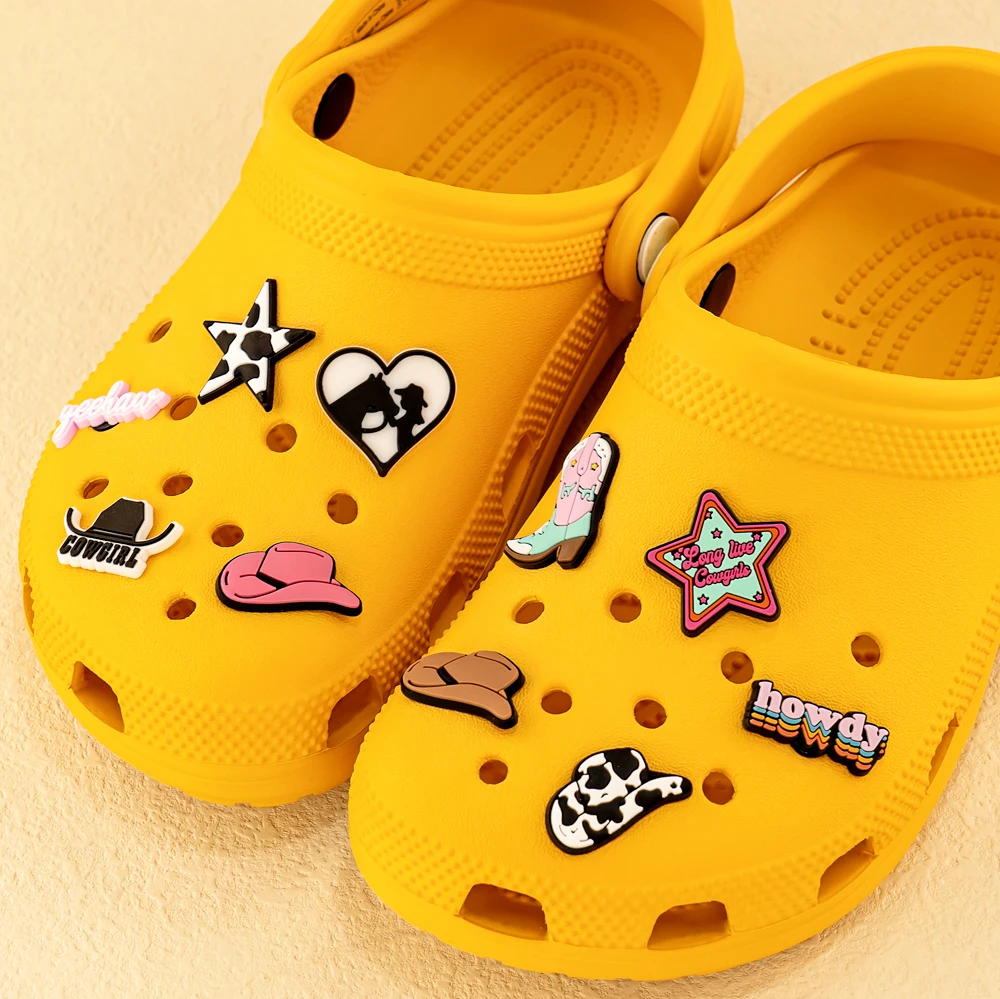 1 stücke PVC Western-Stil Cowboy Cowgirl Stil Schuh Charms für Frauen Männer Schuh zubehör Dekorationen Pins für Clog Schnalle Geschenke – Detail 7