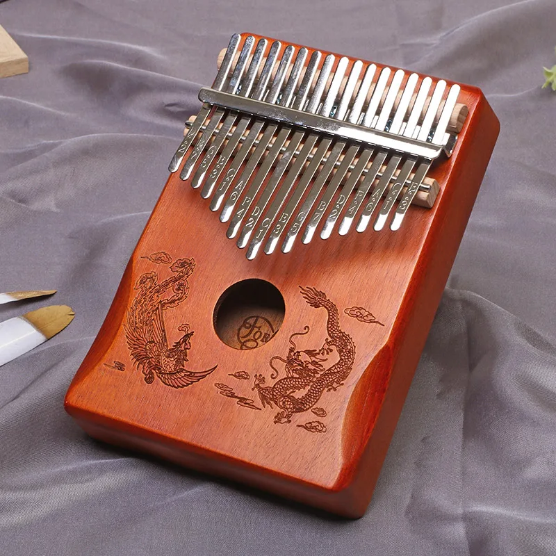 Lydesy Kalimba Daumenklavier-Set, 17 Tasten, manuell gestimmt, tragbares Fingerklavier, Geburtstags- und Festgeschenk für Kinder, Erwachsene und Anfänger. – Detail 12