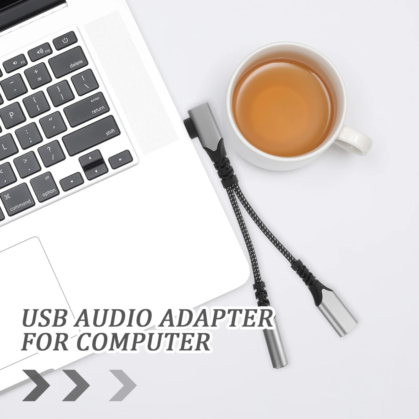 

USB C to 3.5mm Adapter Cable High-Quality Audio 60W Fast Charging Durable Design Modern Tech Setup Laptop Phone Accessory